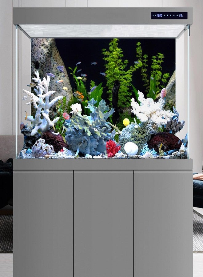 AWERT Vinyl Underwater Aquatic Plant Fish Tank Background Stone River Bed & Lake Aquarium Background 48x24 inches - Image 5